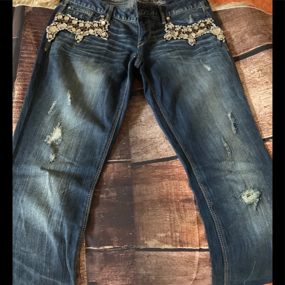 Express Jeans Rhinestone embellished